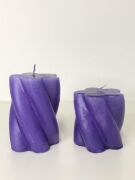 Mor 2'li Burgulu Blok Mum Seti