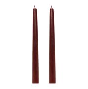 2'li Kahverengi Konik Şamdan Mum Seti