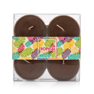 4LÜ KAHVERENGİ MAXİ TEALIGHT MUM