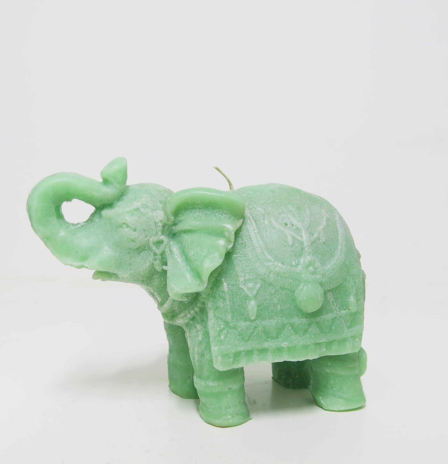 Hint Esintisi Dekoratif Su Yeşili Fil Mum