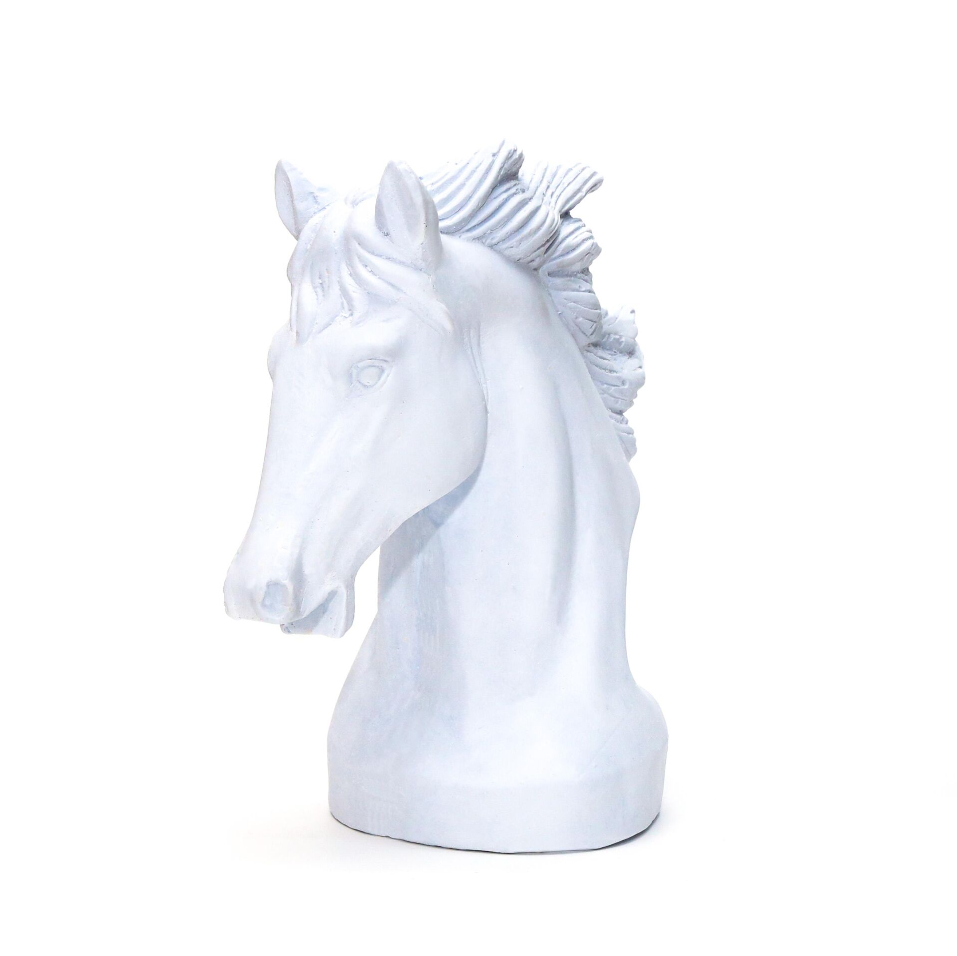 Dekoratif Mavi Seramit Taş At Heykel/Biblo (Ocean Kokulu)