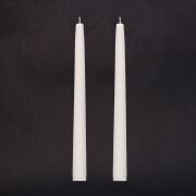 2'li Ekru Konik Şamdan Mum Seti