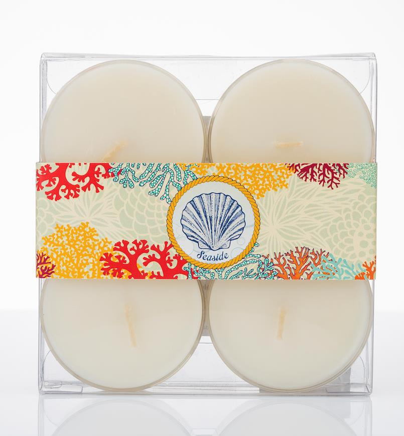 4lü Ekru Maxi Tealight Seti
