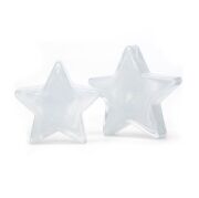 Dekoratif Beyaz El Yapımı Cam Yıldız Obje-8 cm