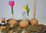 MİSSİ YUVARLAK MASİF AHŞAP OUD KOKULU KANDİL SETİ