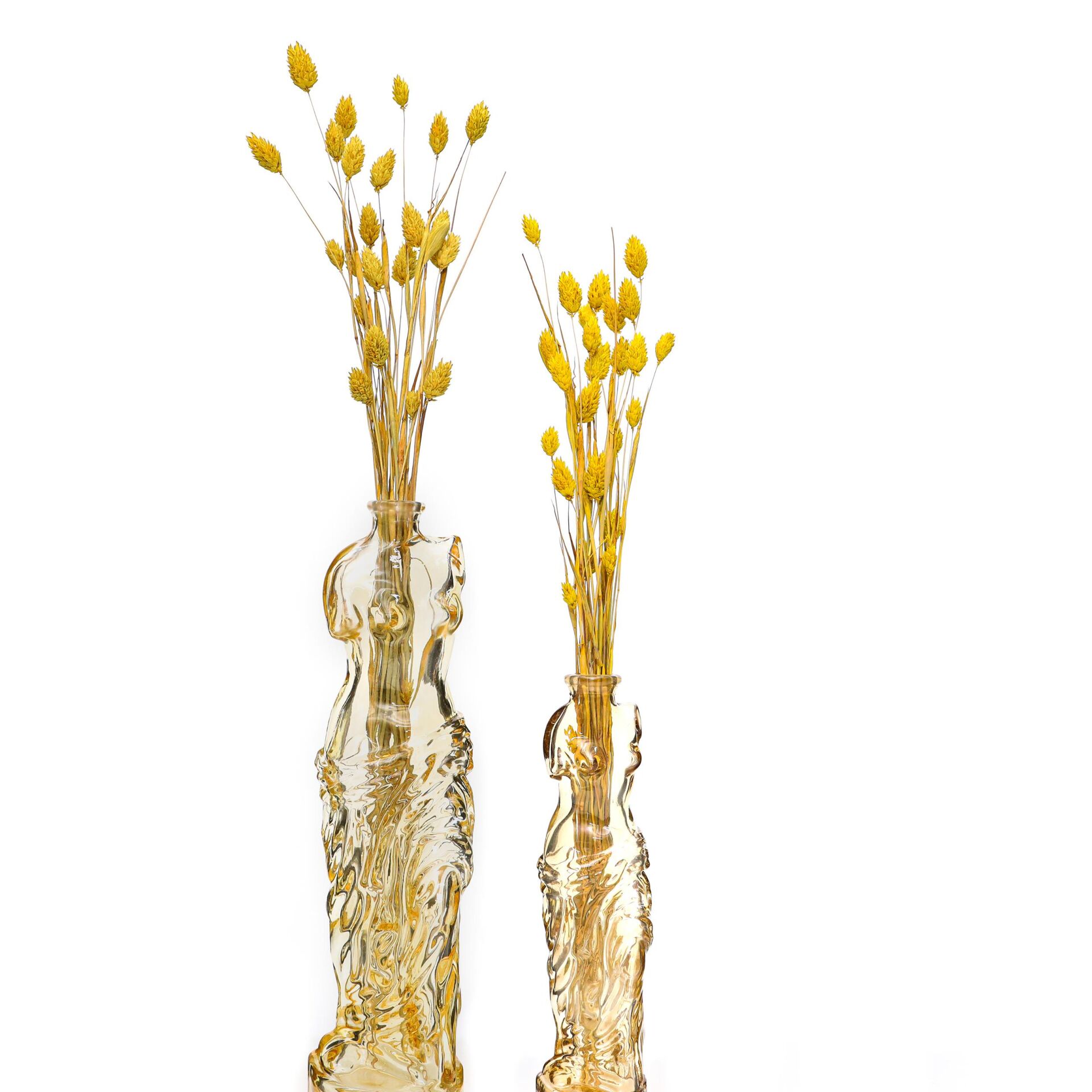 2li Amber Rengi Venüs Cam Vazo Seti