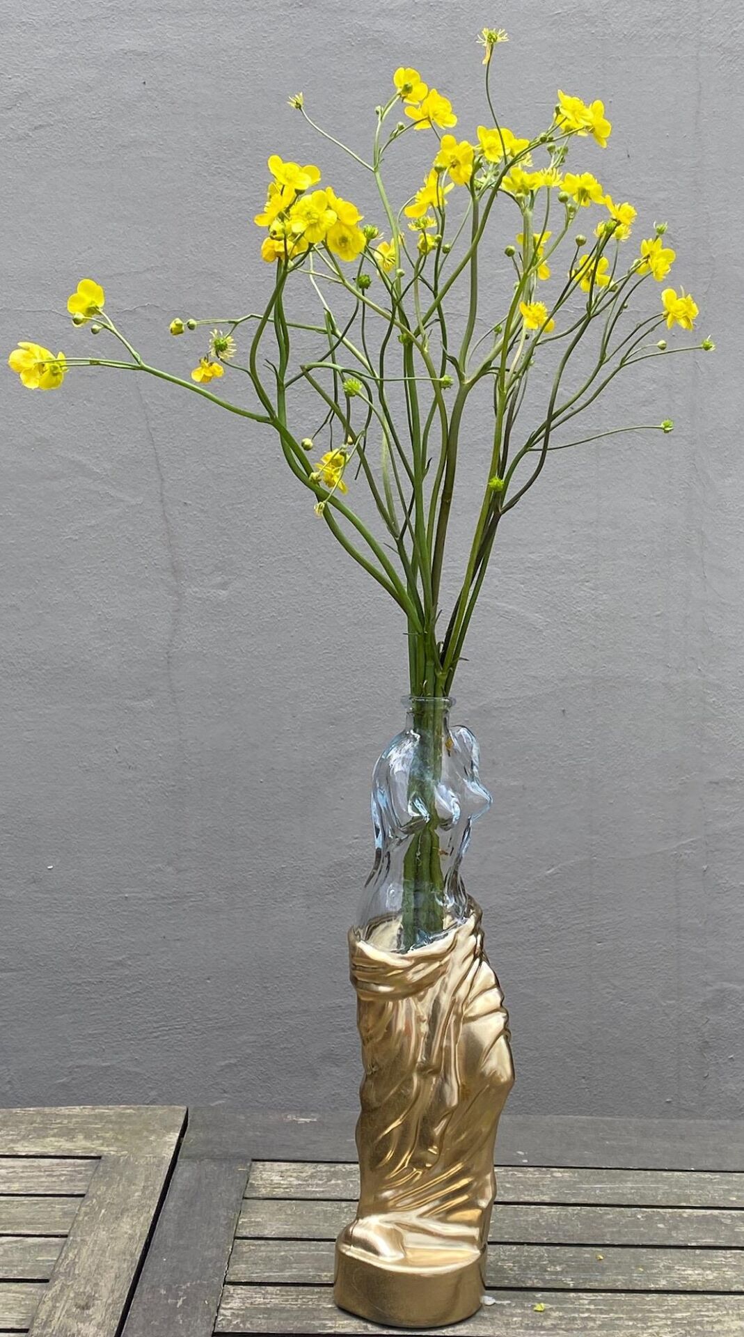 33 cm Gold Degrade Venüs Cam Vazo