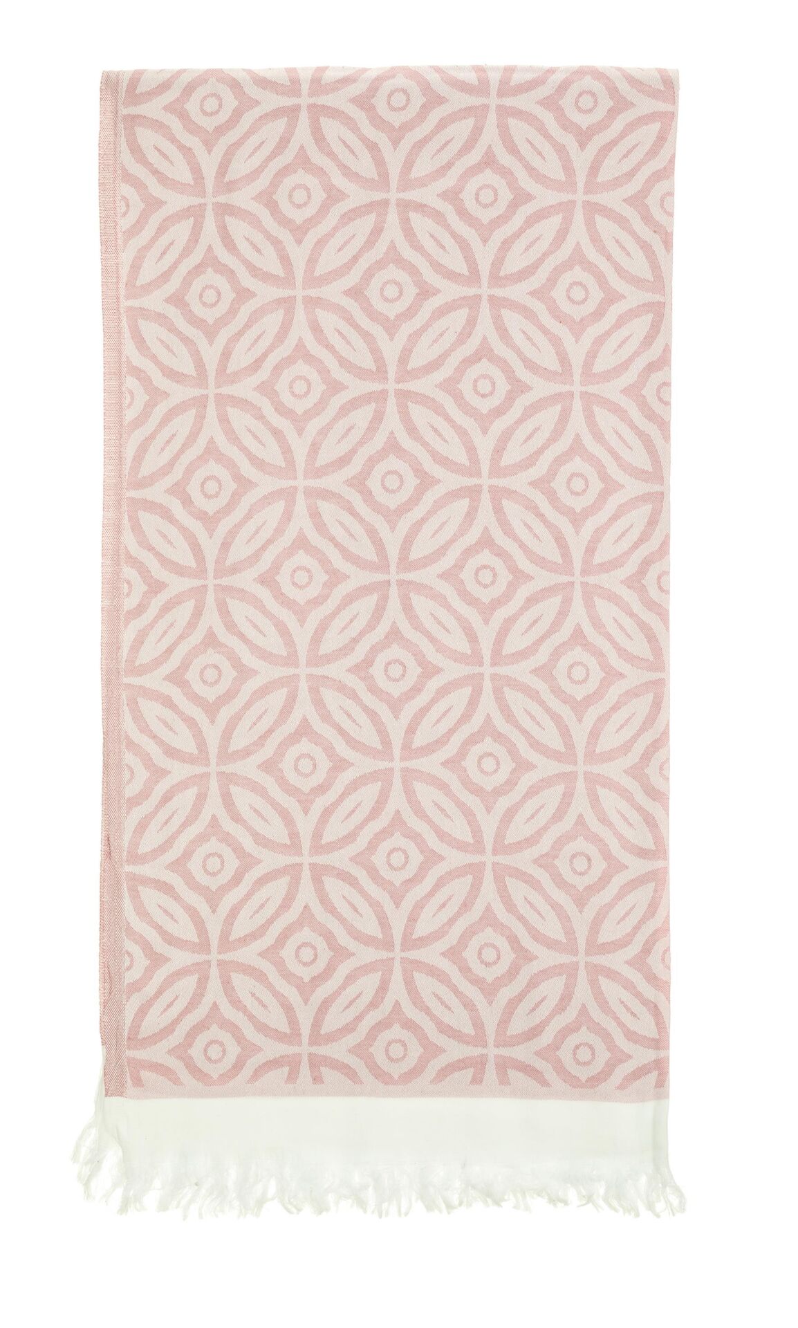 PEMBE BLUEBLANC DESEN JAKARLI PAMUK PEŞTAMAL