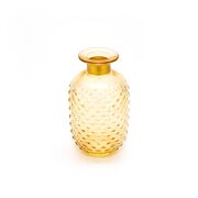 Gold Boyunlu Amber Cam Vazo (15 CM)