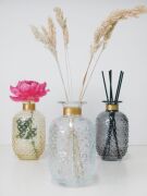 Gold Boyunlu Cam Vazo(15 CM)