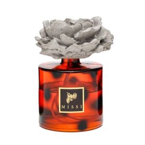 500 ml Kahverengi Leopar Desenli Cam Şişe Seramik Taşlı Dark Amber Oda Kokusu