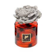 500 ml Kahverengi Leopar Desenli Cam Şişe Seramik Taşlı Dark Amber Oda Kokusu