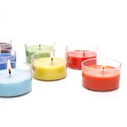 7 Chakra Meditasyon Kristal Kap İçi Mum Seti (Large)