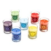 7 Chakra Meditasyon Cam Shot Bardak Vegan Mum Seti