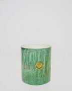 Yeşil Batik Desenli Cam Bardak Mumluk ve Tealight Seti