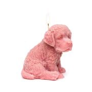 Dekoratif Pembe Köpek Mum