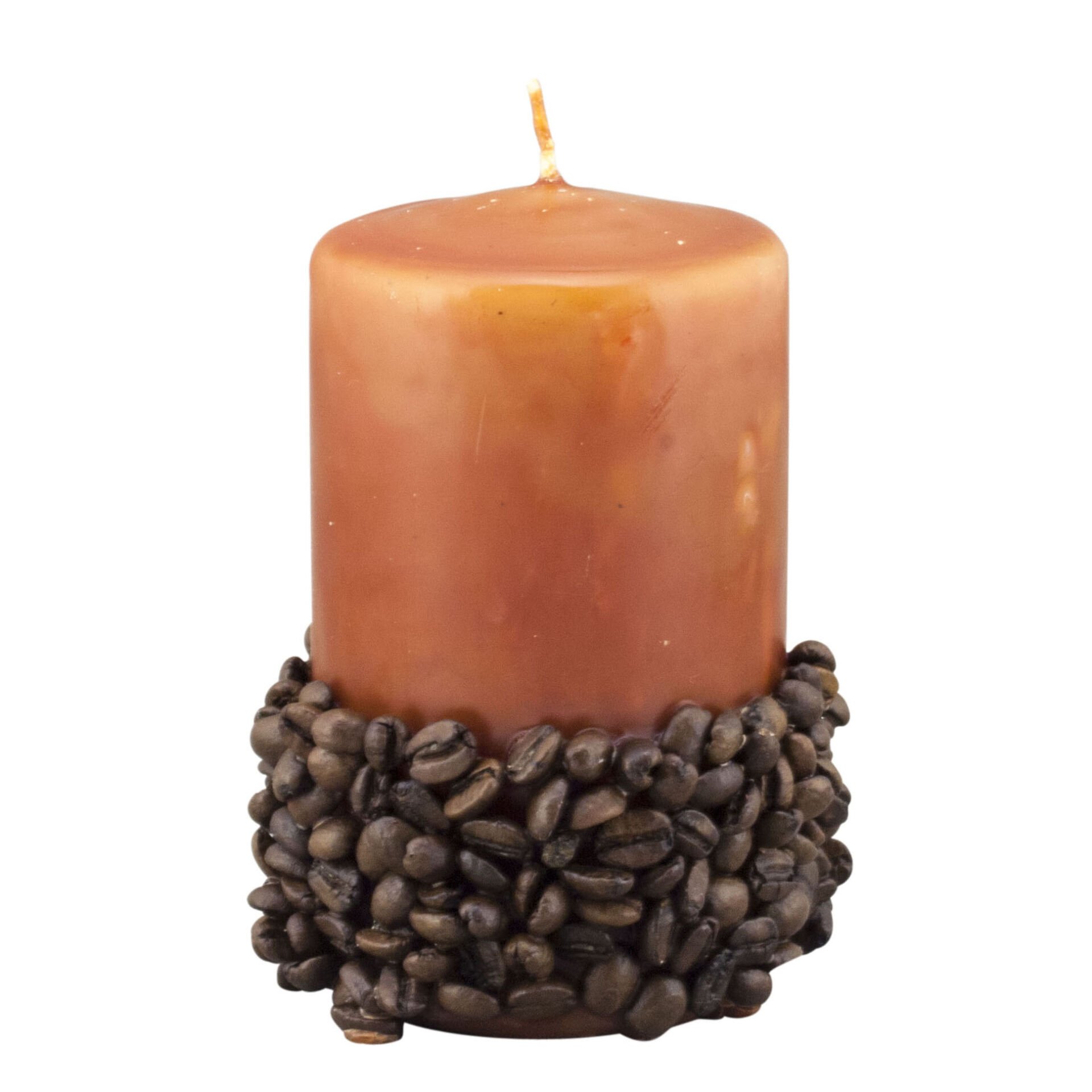 7x12 Kahve Çekirdekli Açık Kahverengi Mum