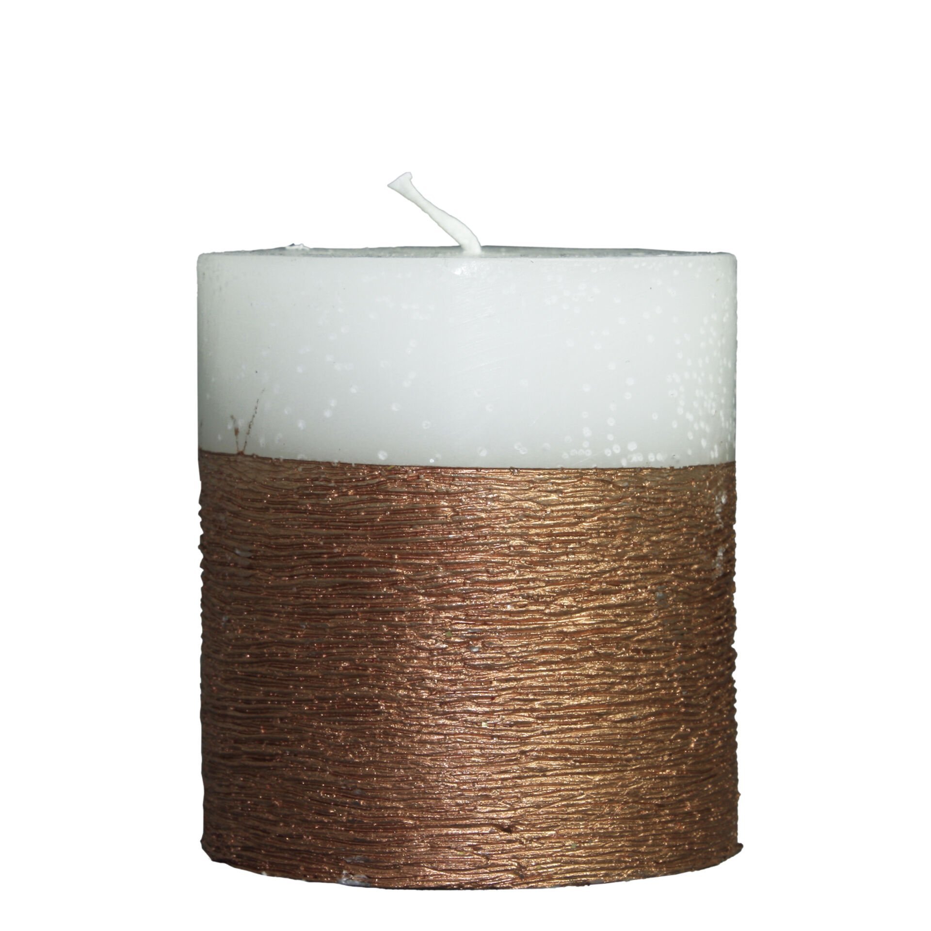 7X8 Bakır Taramalı Silindir Mum