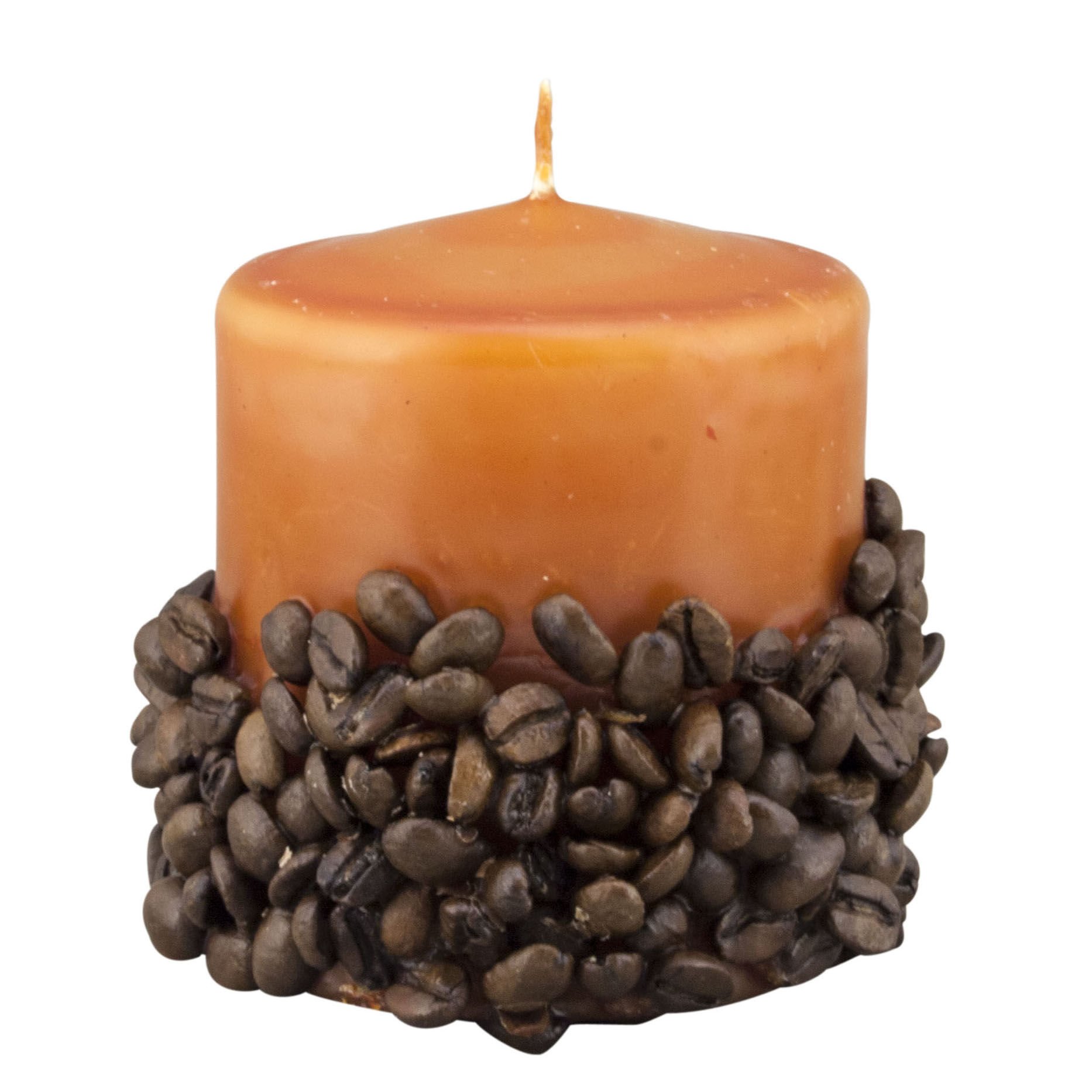7x8 Kahve Çekirdekli Açık Kahverengi Mum