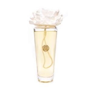 400 ml Konik Uzun Cam Şişe Seramik Taşlı White Jasmine Oda Kokusu