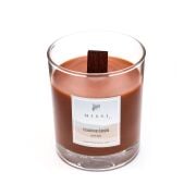 Ahşap Fitilli Dark Wood Kokulu Kahverengi Cracklıng Vegan Mum (Çıtırtılı)