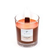 Ahşap Fitilli Dark Wood Kokulu Kahverengi Cracklıng Vegan Mum (Çıtırtılı)