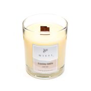 Ahşap Fitilli Palo Santo Kokulu Ekru Crackling (Çıtırtılı) Vegan Mum