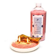 Yaratıcı İnci Tozu Vanilya Sandal Kokulu Pembe Mum (30 adet fitil ile birlikte)-400 gr