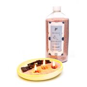 Yaratıcı İnci Tozu Black Vanilya Kokulu Taba Renk Mum (30 adet fitil ile birlikte)-400 gr