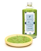 Yaratıcı İnci Tozu Dark Amber Kokulu Yeşil Renk Mum (30 adet fitil ile birlikte)-400 gr