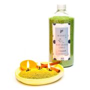 Yaratıcı İnci Tozu Dark Amber Kokulu Yeşil Renk Mum (30 adet fitil ile birlikte)-400 gr