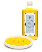Yaratıcı İnci Tozu White Jasmin Kokulu Sarı Renk Mum (30 adet fitil ile birlikte)-400 gr