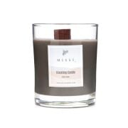 Ahşap Fitilli Patchouli Kokulu Gri Craklıng Vegan Mum (Çıtırtılı)