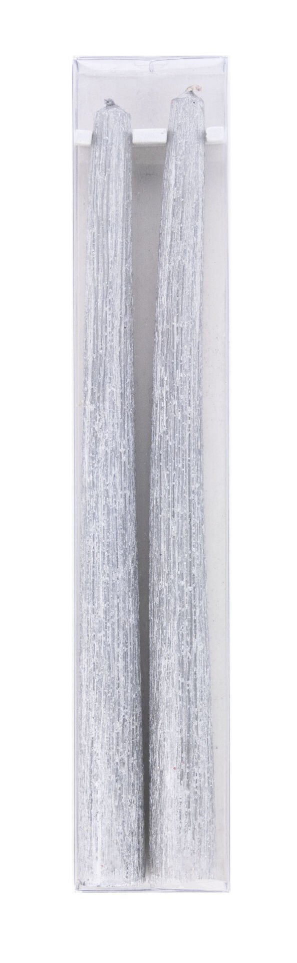 2'li Gümüş Tam Taramalı Konik Şamdan Mum Seti