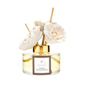 150 ml Seramik Çiçek Taşlı Bambu Çubuklu Black Vanilya Oda Kokusu