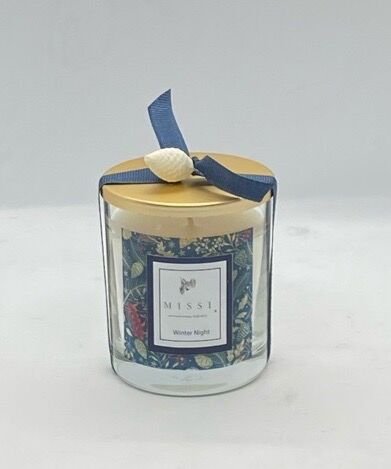 MİSSİ KAPAKLI ÖZEL ETİKET BASKILI BARDAK İÇİ WINTER NIGHT KOKULU MUM (140 GR )