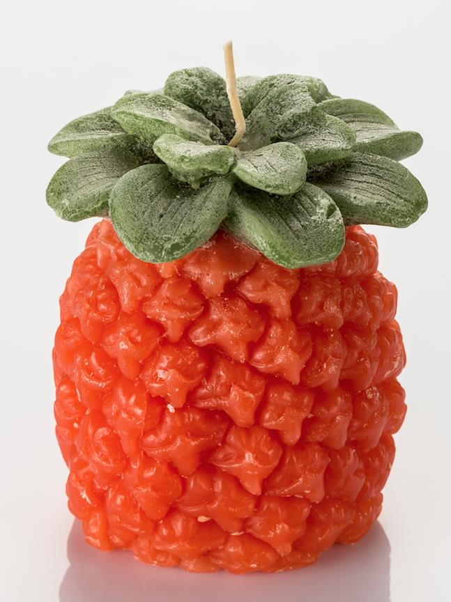 Dekoratif Turuncu Ananas Mum