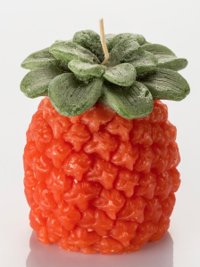 Dekoratif Turuncu Ananas Mum