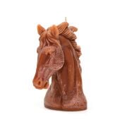 Dekoratif Büyük Taba Rengi At Mum (24 cm)