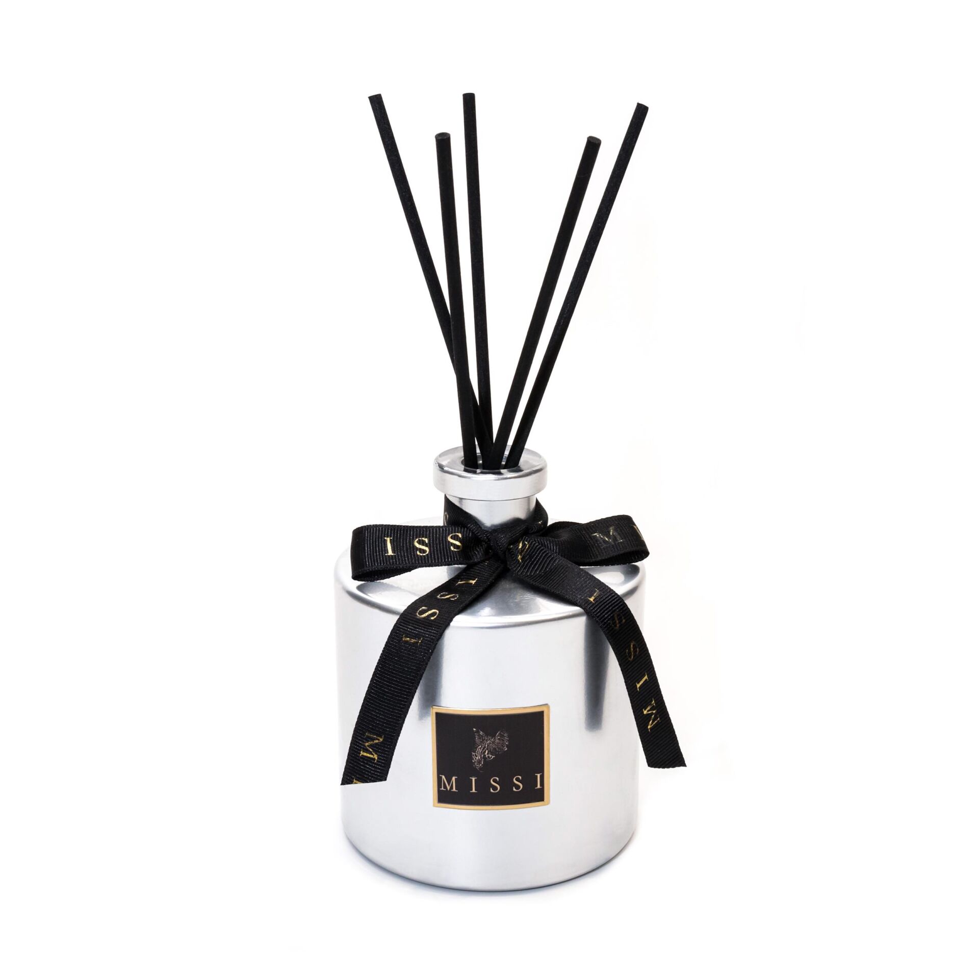 500 ml Parlak Silver Cam Şişe Black Vanilya Oda Kokusu