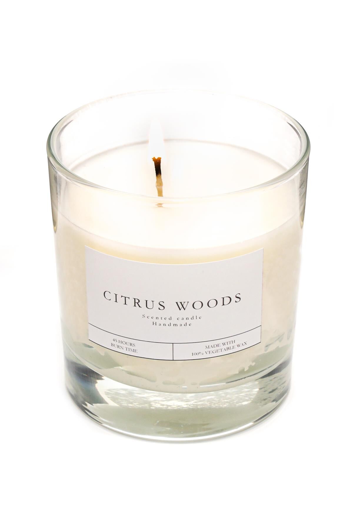 Cam Bardak Citrus Wood Kokulu Vegan Mum