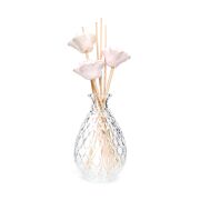 250 ml Kabartmalı Cam Şişe Beyaz Yasemin Oda Kokusu