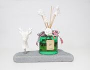 Spice Orange Kokulu Geyik Objeli Naturel Antrasit Mermer Kaide