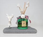 Spice Orange Kokulu Geyik Objeli Naturel Antrasit Mermer Kaide