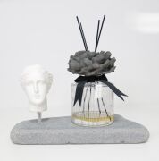 Yasemin Sandal Kokulu Ophelia Objeli Naturel Antrasit Mermer Kaide