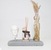 Yasemin Sandal Kokulu Ophelia Objeli Naturel Antrasit Mermer Kaide