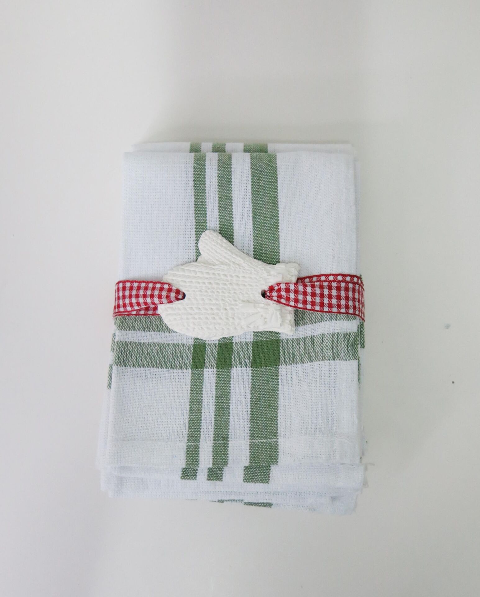 Yeşil Şeritli 2'li Kurulama Bezi Hediye Seti