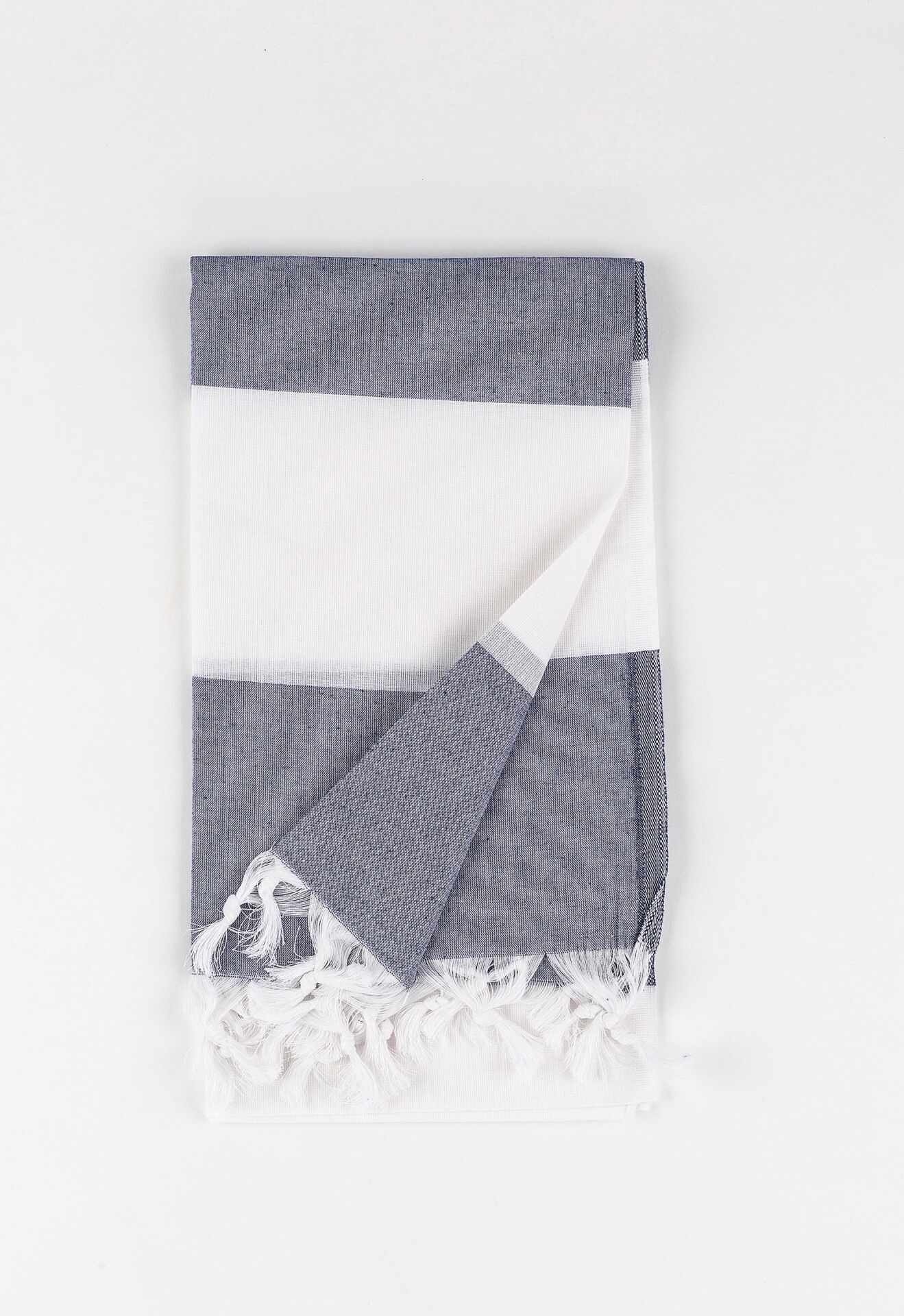 Siyah Kalın Çizgili Pamuk Peştemal