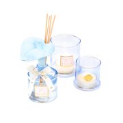 200 ml Mavi Şişe Gala Çiçek Taş Çubuklu Sandal Wood Oda Kokusu