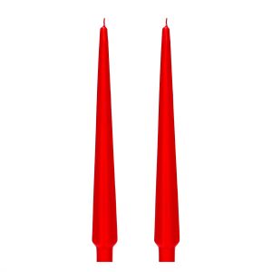 2li Kırmızı Piramit Şamdan Mum Seti-33 cm